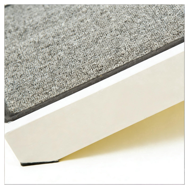 Rampe pour animaux de compagnie grise et blanche extra longue pour lits hauts et canapés - Rampe pour chien en bois de 74 pouces avec surface antidérapante