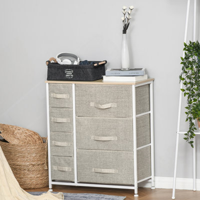 Vertical Metal Dresser With 7 Drawers