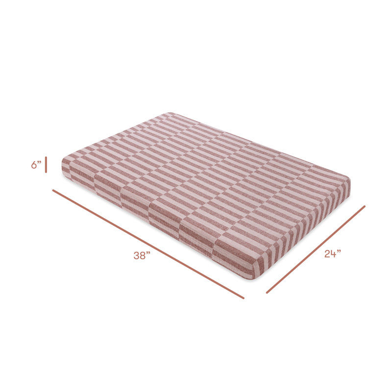 Maroon Stripe Muslin Mini Crib Sheet