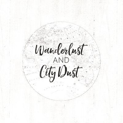 City of Wanderlust Map 1 Piece Wrapped Canvas Wall Art