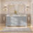 72" Double Banthroom Vanity with Marble Countertop Ceramic Sink and Shutters Doors-94088696