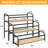 Coffee Syrup Organizer 3-Tier, 12 Bottles Capacity Syrup Rack For Coffee Bar Station, Wine Rack For Countertop, Tiered Spice Racks For Cabinet, Bottle Display Shelf Magnetic One-Step Installation