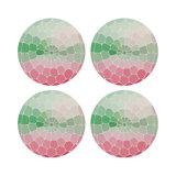Mosaico Vegan Leather Round Pebble Placemat