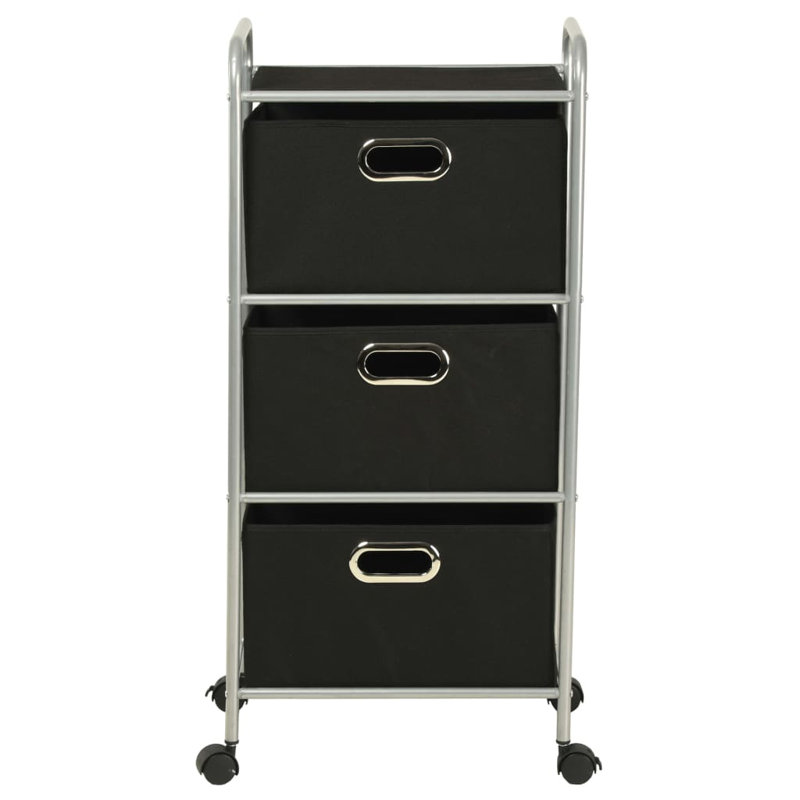  Shelving Unit With 3 Storage Boxes Steel And Non-Woven Fabric