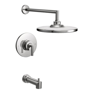 Moen Arris Posi-Temp Tub and Shower Trim Kit with 10-Inch Eco-Performance Rain Shower