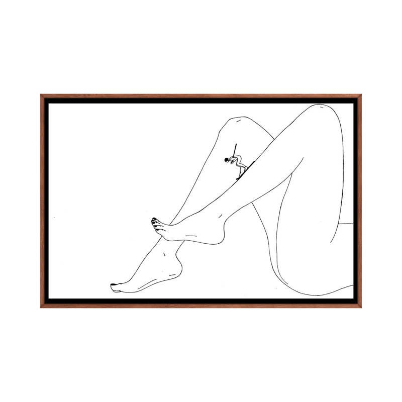 Downhill 1 Piece Wall Art on Canvas, 101.6 cm H x 66.04 cm W, Classic Brown Wood Framed