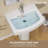 Rectangular Pedestal Bathroom Sink With Overflow
