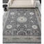 Tapis noir / ivoire de haute qualité noué à la main-72022540