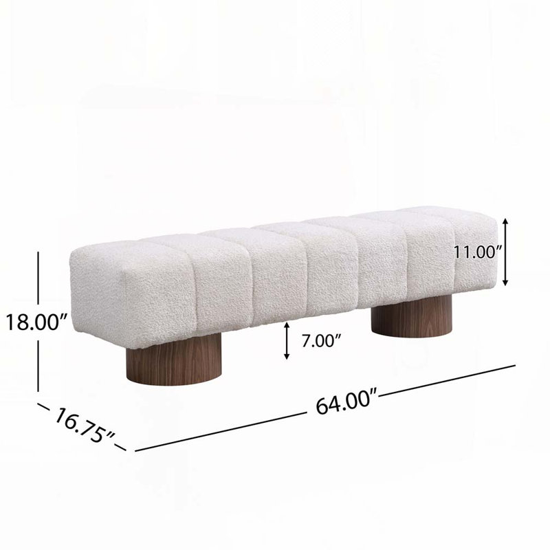 Banc avec revêtement, Beige