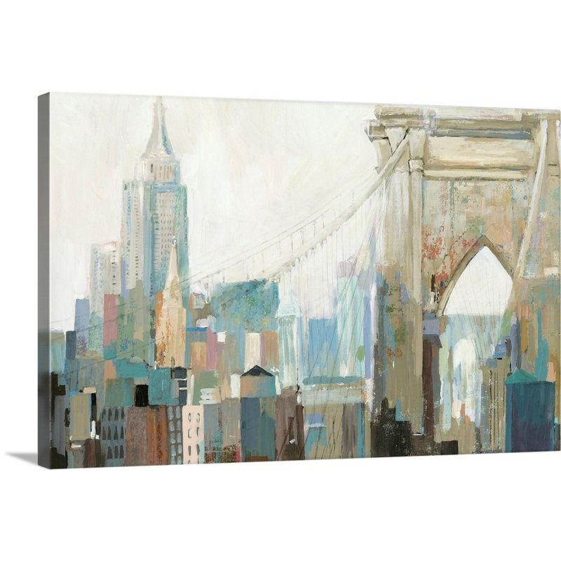 «City Life I» par Allison Pearce - reproduction d'art sur toile, Toile tendue, H 40 po x l 60 po x P 1,25 po