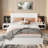 Wooden Floating Platform Bed With Led Lights And Built-in Nightstands-1579754335-1579754334