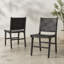 Chaise en cuir tissé d'Yvona-681472825