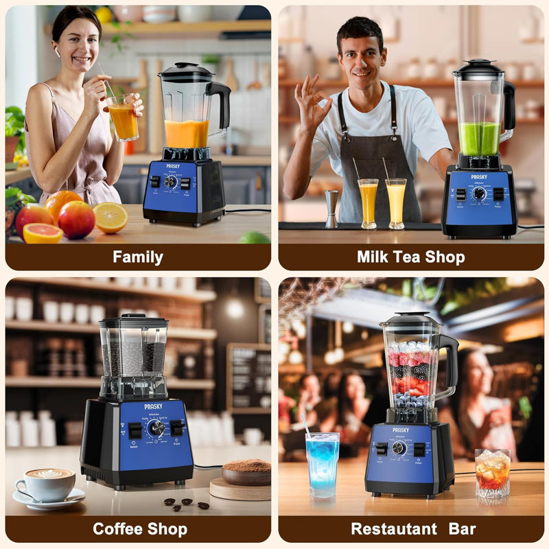 Professional 3.0-HP Kitchen Blender: Powerful 25000 RPM Countertop Blender with 68 oz BPA-Free Container, Variable Speed & Pulse for Smoothies, Shakes, Ice Crushing & More!
