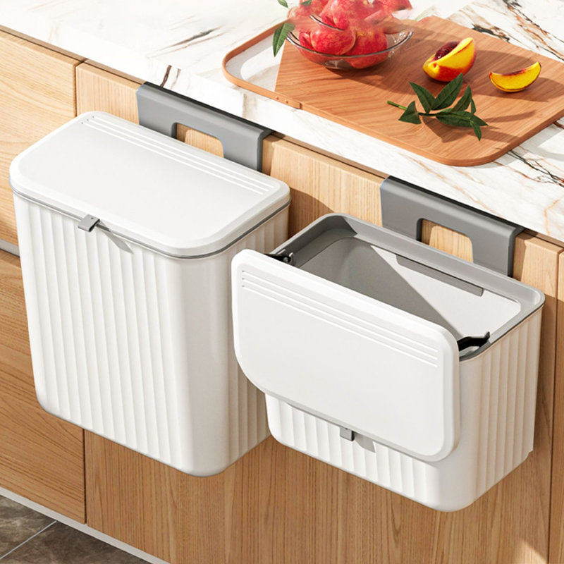 PP Manual Lift Waste Bin - 7L, White