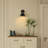 Escarment 1-Light Dimmable Black Armed Bathroom Wall Sconce ETL Certified