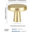 Boutons d'armoires - Paquet de 10 boutons de tiroir en alliage de zinc avec conception de champignon pour armoires de cuisine et commodes-113903414