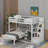 Kids Twin Loft Bed with Drawers-385413499