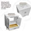 Meuble-lavabo blanc 36 po avec tiroir inférieur