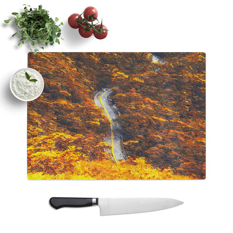Glass Driving Through A Forest in Brazil Chopping Board, 28.5 cm W x 20 cm L