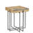 Solid Wood and Stone Top End Table