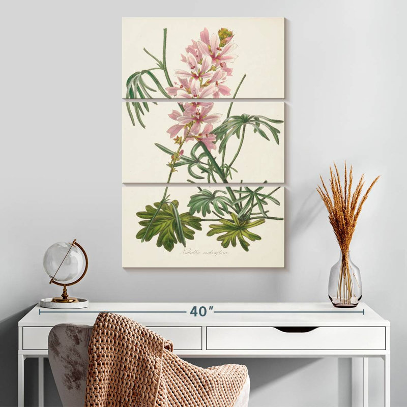 Harnek antique botanique I crème, H 32 po x l 20 po