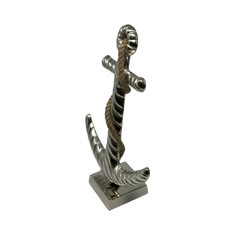 Figurine ancre d’aluminium moulé Burgoyne, Aluminium poli