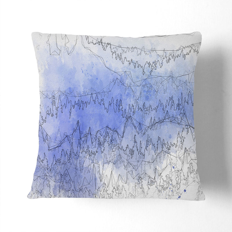 Abstract Square Throw Cushion, Stone, 55cm H x 55cm W x 20cm D
