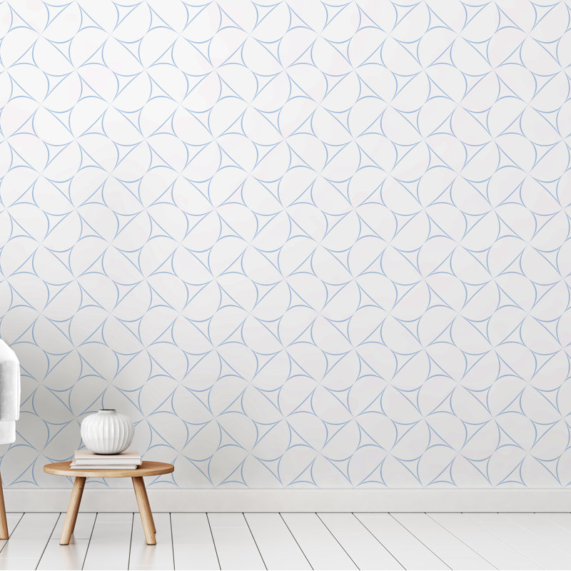 Panneau de papier peint adhésif Aibhlinn, l 24 po x L 48 po, Bleu pâle