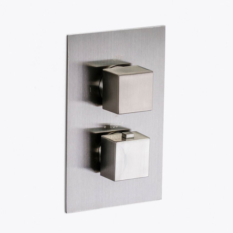 Devon 2-3 Way Shower Set With Tub Spout - Wall Mount - 12" Brass, Brushed Nickel