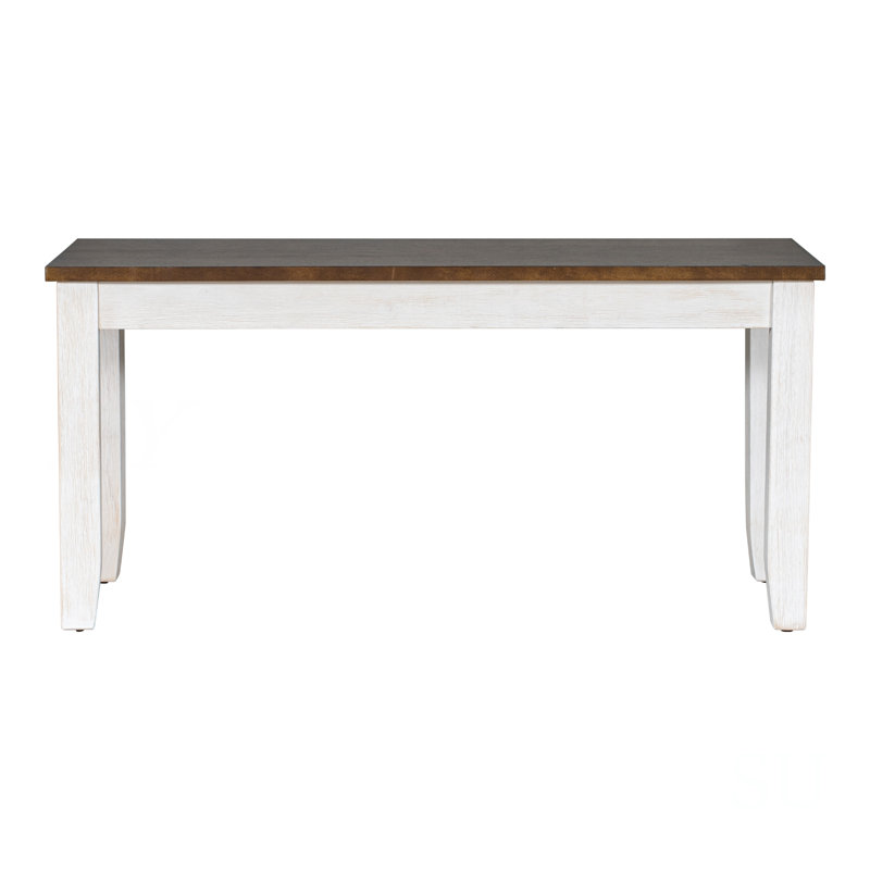 Ensemble de salle à manger 6 pièces de style rustique avec table, 4 chaises ergonomiques et un banc