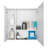 Medicine 23H" Double Door Cabinet,Four Interior Shelves-260126360