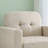 Contemporary Accent Armchair with Linen Upholstery Living Room Furniture, Beige