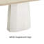 Console décorative avec plateau en bois brun et base en magnésium blanc