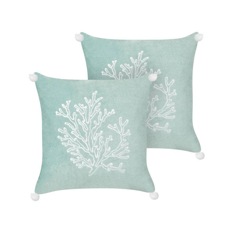 Casteau Animal Print Square Cushion, Mint Green