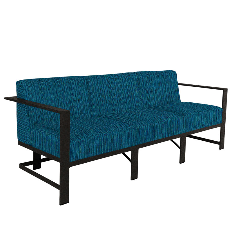 Studio Outdoor 3 - Seat Patio Sofa, Sahara Cafe, Carbon Black