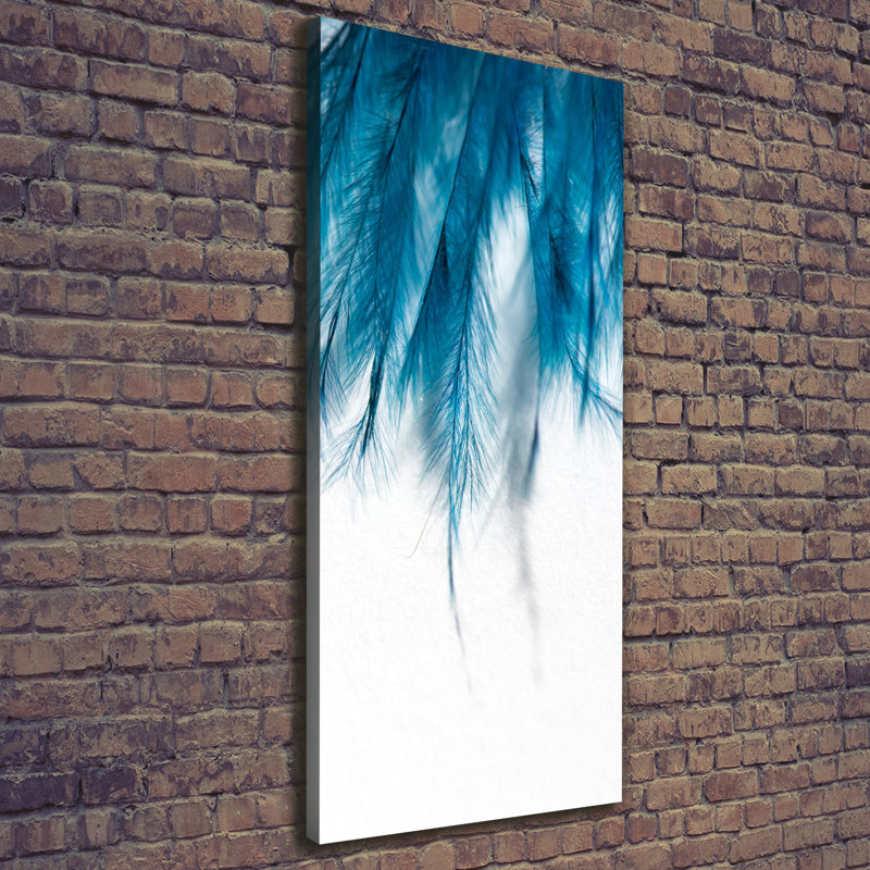 Blue Feathers - Wrapped Canvas Print