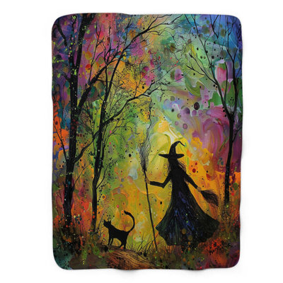 Witch of the Woods - 1 pièce Sherpa Premium couverture 0172