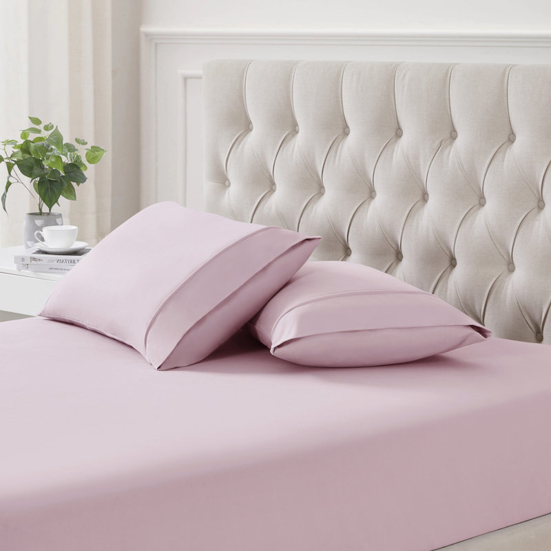Taies d'oreiller en flanelle unie ultra douce par Sweet Home Collection, Taies d'oreiller pour grand lit, Rose