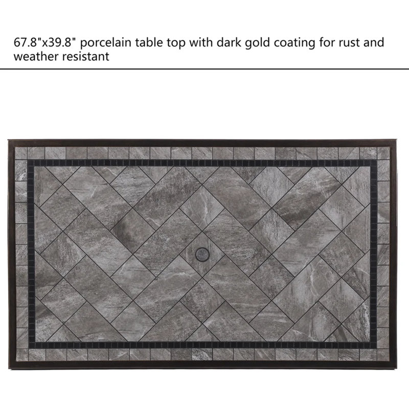Bernedette Rectangular Outdoor Dining Table