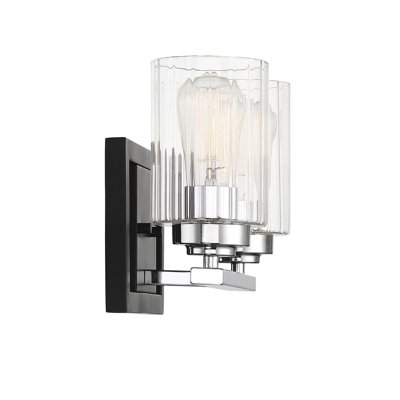 Éclairage pour salle de bain 2 lumières noir mat / chrome poli Killian