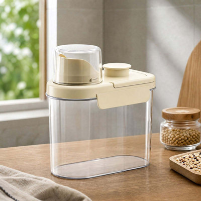 Sac en plastique transparent de 1200 ml avec bec verseur pour conserver les aliments et les céréales.