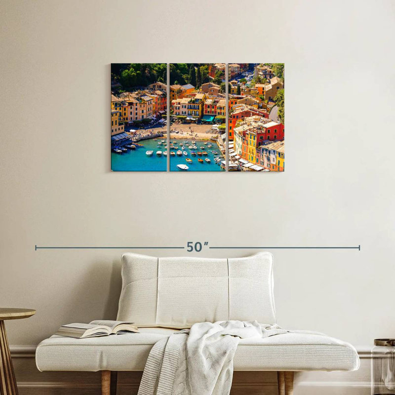 Kavia Portofino Fishing Town, 20" H x 33" W