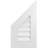 Half Peaked Left Surface Mount Signature Urethane Functional Gable Vent 12/12 Pitch, Primed Tan-101726036