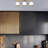3 Lights Metal Body Semi Flush Mount With Lampshade Cap