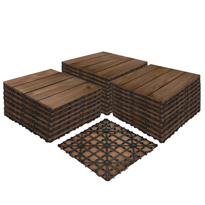 Interlocking Deck Tile, Royal Mahogany