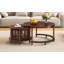 Table basse ronde et gigogne, six portes décoratives en verre en forme de bambou