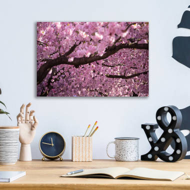 Cherry Blossom Painted Glass Mugs