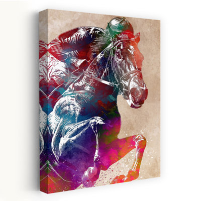 Art mural cheval vibrant