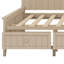 Lit de jour en bois avec tablettes et tiroirs de rangement-1022209433
