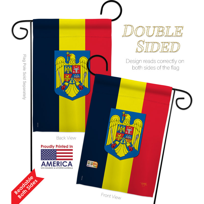 Double Sided 18.5'' H x 13'' W Polyester Flag Set
